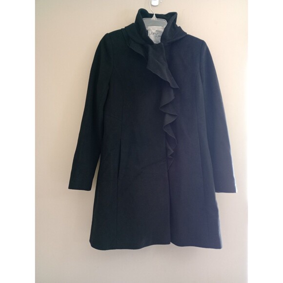 Larry Levine Wool Blend Coat Snap Closure Pockets Size 12 Petite - Picture 1 of 11
